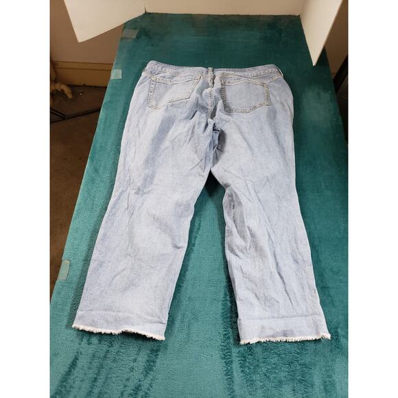 Torrid Jeans Sz 10 Womens Blue Stretch Pants Mid Rise Ladies Crop Boyfriend - Picture 11 of 12